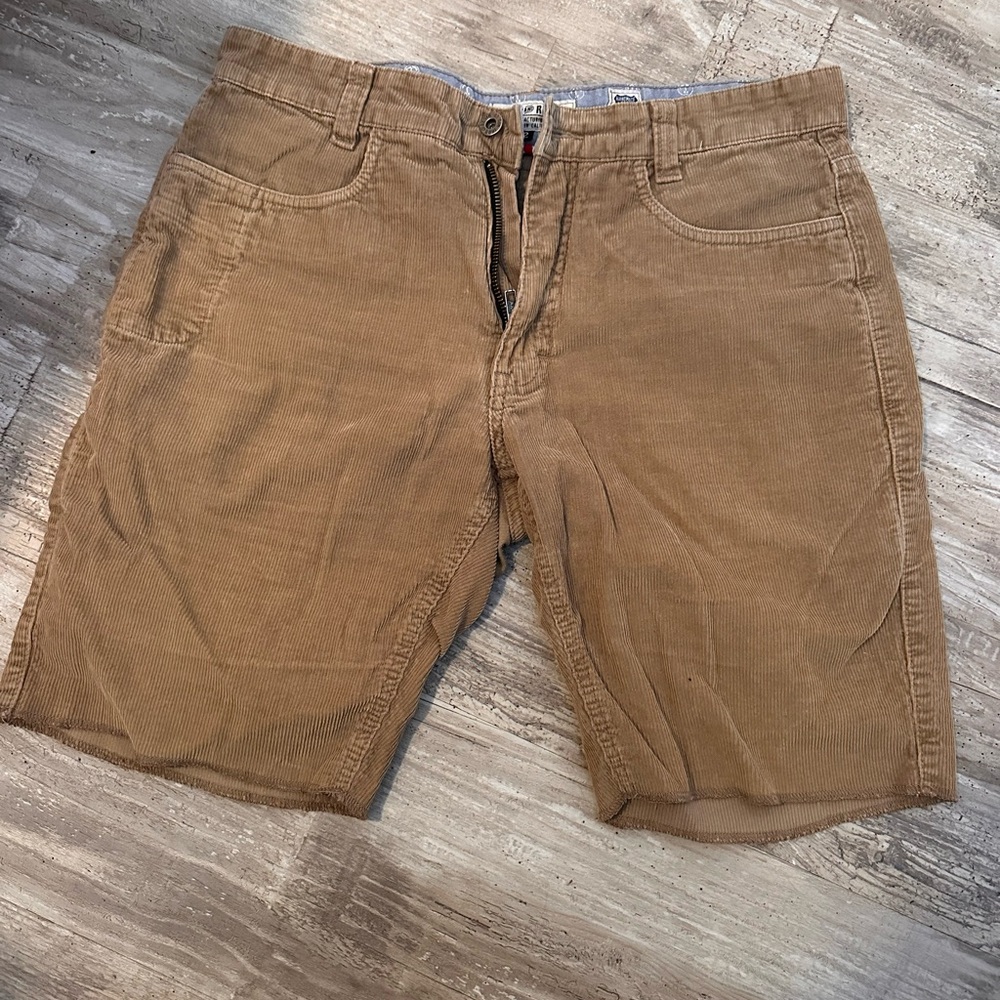 Iron Resin Corduroy Shorts